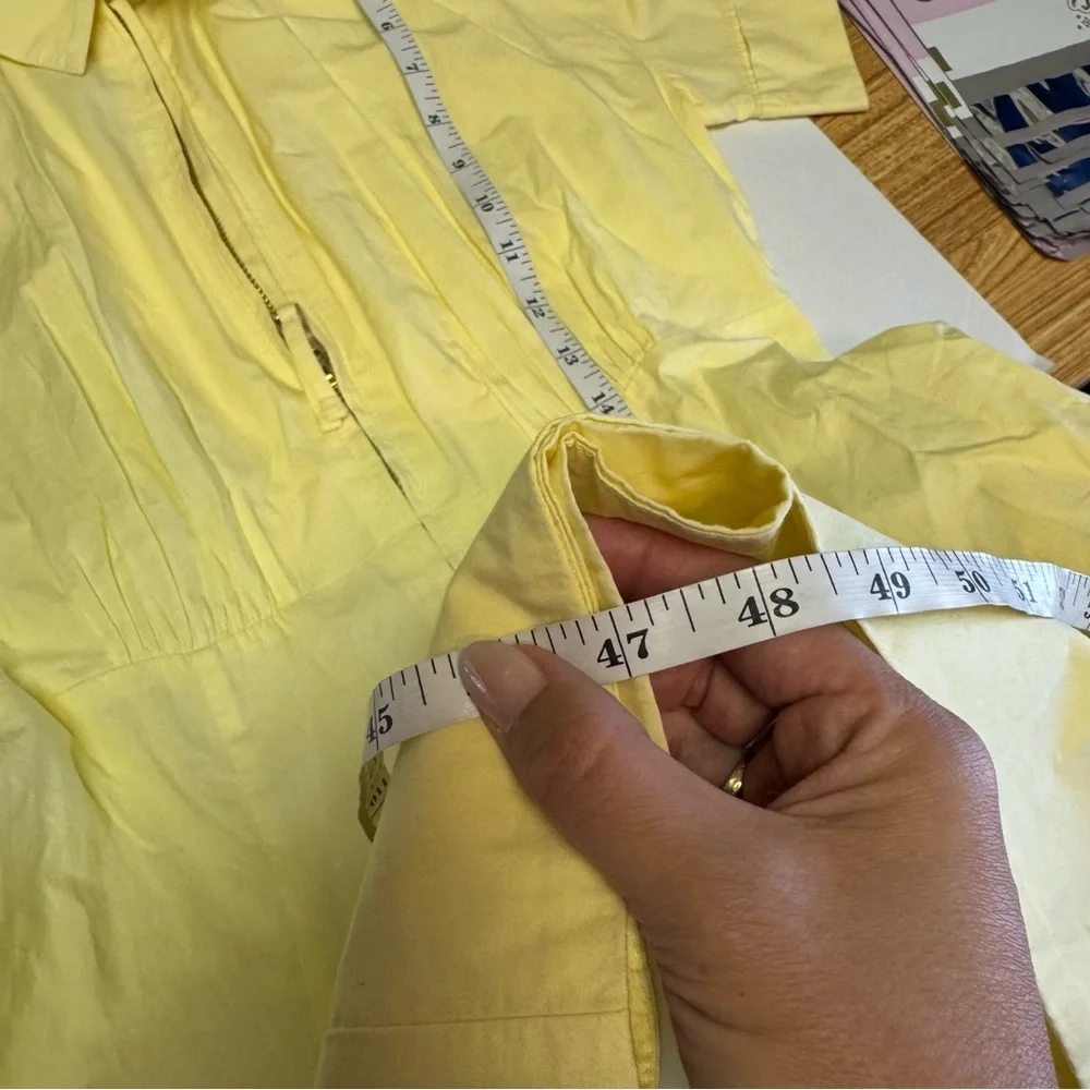 NWT J.crew Zip-up shirtdress in cotton poplin in Pale Corn Yellow